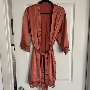 Bronze Satin Bathrobe